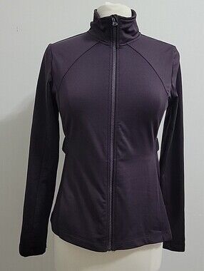 Mondetta Track Jacket Womens Medium Purple Full Zip Thumbholes Running Athletic